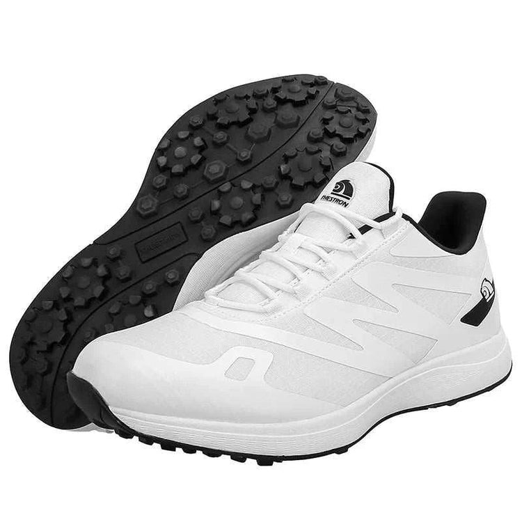 Premium Golf Shoes for Men - Stylish Leather Sneaker with Studs for Cricket and Sports - Allen-Fitness