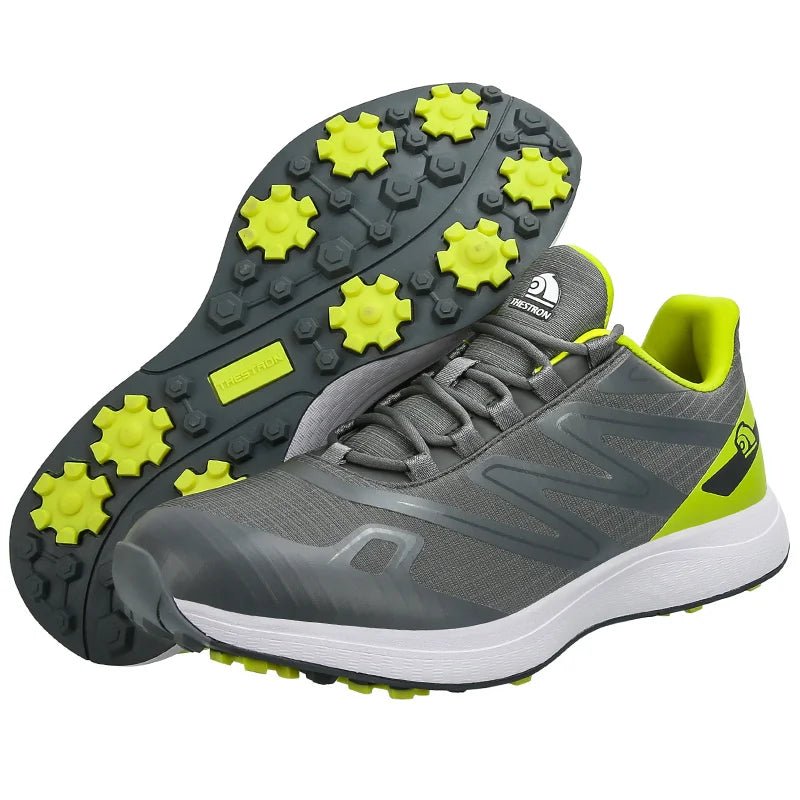 Premium Golf Shoes for Men - Stylish Leather Sneaker with Studs for Cricket and Sports - Allen - Fitness