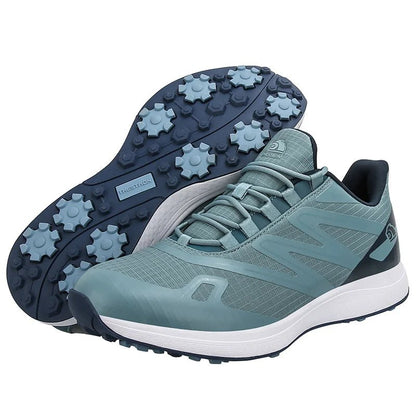 Premium Golf Shoes for Men - Stylish Leather Sneaker with Studs for Cricket and Sports - Allen - Fitness
