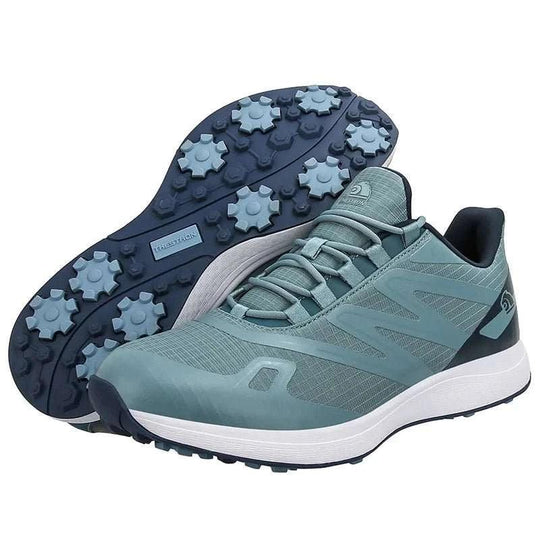 Premium Golf Shoes for Men - Stylish Leather Sneaker with Studs for Cricket and Sports - Allen-Fitness