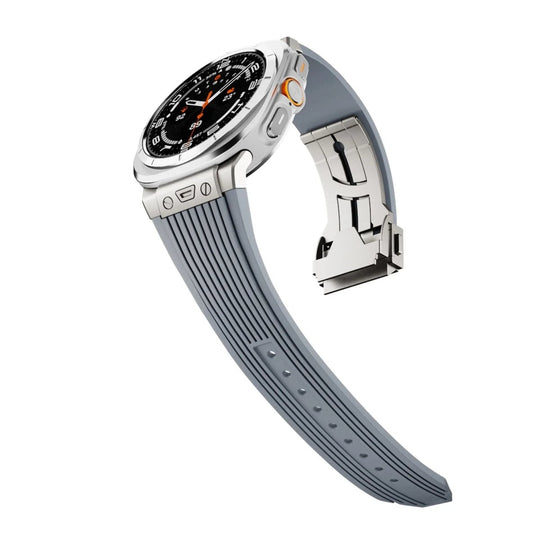 Premium Silicone Alloy Head Grain Watch Strap for Apple Watch - Stylish &amp; Comfortable 47mm Fit - Allen-Fitness