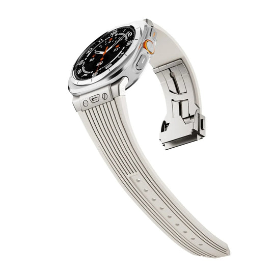 Premium Silicone Alloy Head Grain Watch Strap for Apple Watch - Stylish &amp; Comfortable 47mm Fit - Allen-Fitness