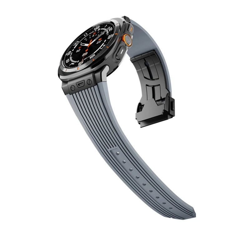 Premium Silicone Alloy Head Grain Watch Strap for Apple Watch - Stylish & Comfortable 47mm Fit - Allen-Fitness