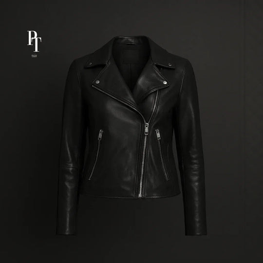 Premium Slim-Fit Leather Jacket for Women - Stylish, Durable, Flattering Design - Allen-Fitness