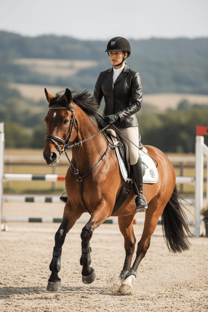 Prestige Tannery Equestrian Leather Jacket - Handmade Black Tailored Style with Premium Comfort - Allen - Fitness