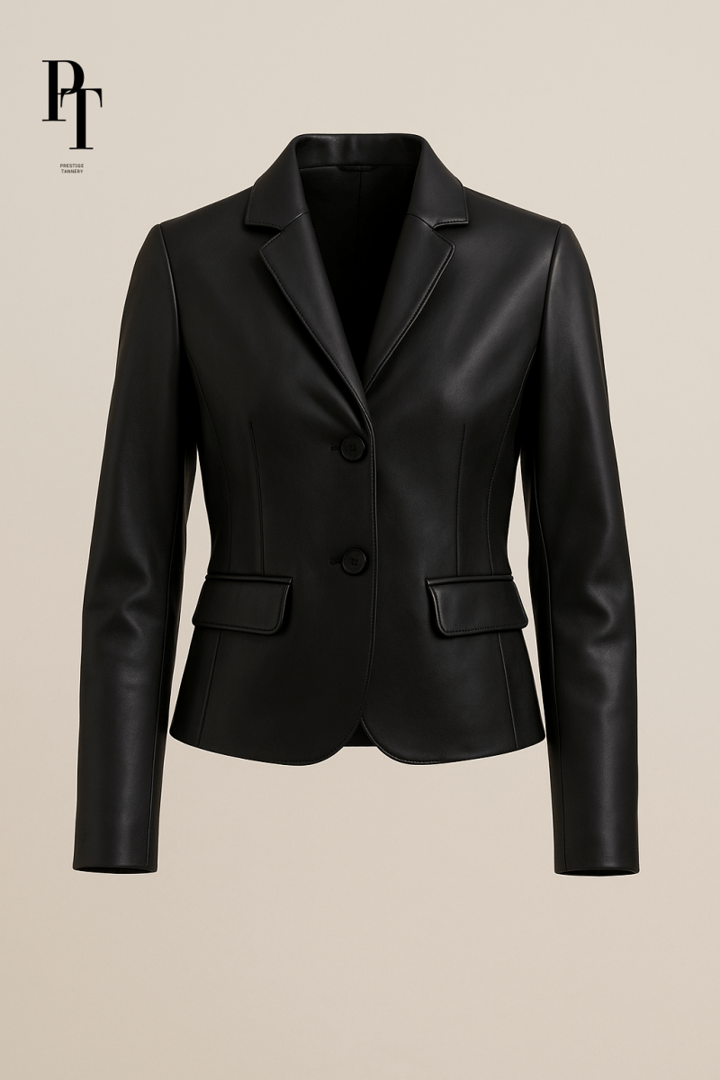 Prestige Tannery Equestrian Leather Jacket - Handmade Black Tailored Style with Premium Comfort - Allen - Fitness