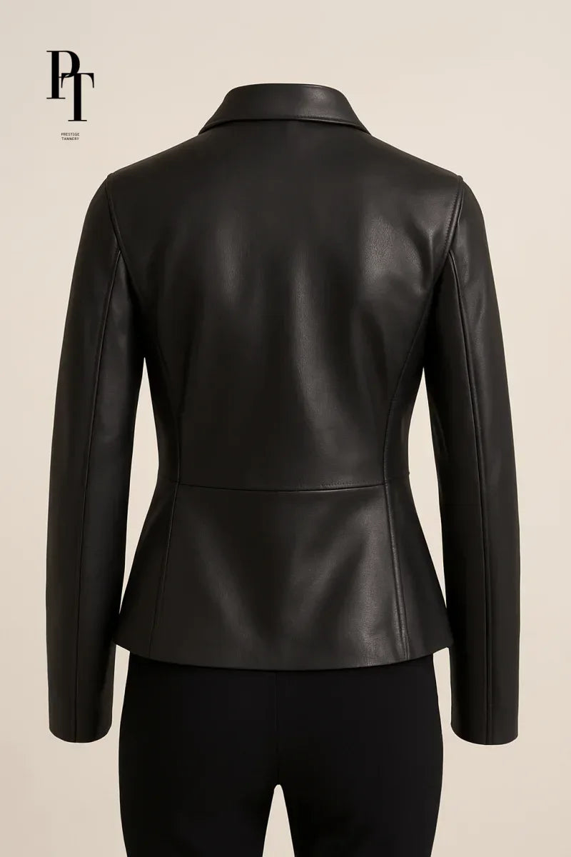 Prestige Tannery Equestrian Leather Jacket - Handmade Black Tailored Style with Premium Comfort - Allen-Fitness
