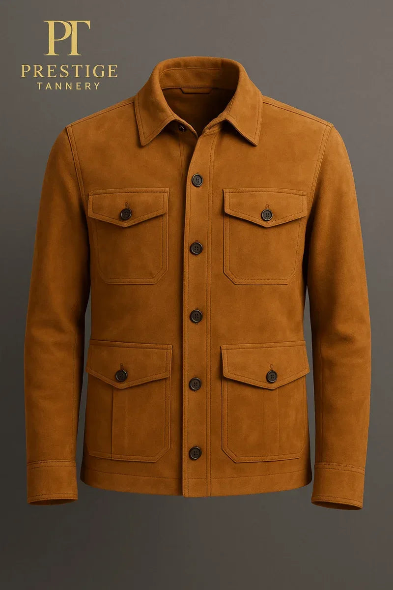 Prestige Tannery Field Jacket – Suede Collection for Equestrians, Handcrafted Soft Leather, Custom Sizes - Allen-Fitness