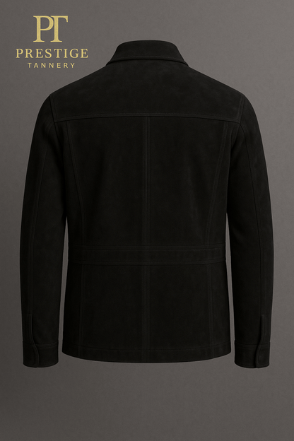 Prestige Tannery Field Jacket – Suede Collection for Equestrians, Handcrafted Soft Leather, Custom Sizes - Allen - Fitness