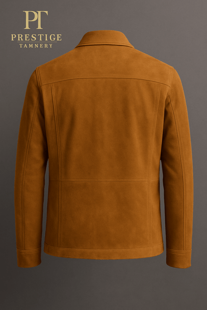 Prestige Tannery Field Jacket – Suede Collection for Equestrians, Handcrafted Soft Leather, Custom Sizes - Allen - Fitness