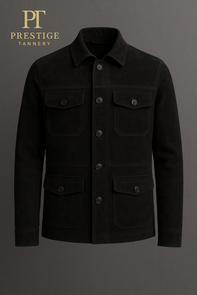 Prestige Tannery Field Jacket – Suede Collection for Equestrians, Handcrafted Soft Leather, Custom Sizes - Allen - Fitness