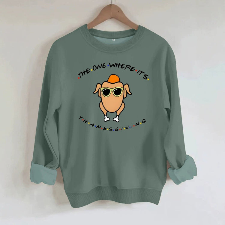 Printed loose base long sleeved fleece sweatshirt - Premium Fitness & Activewear