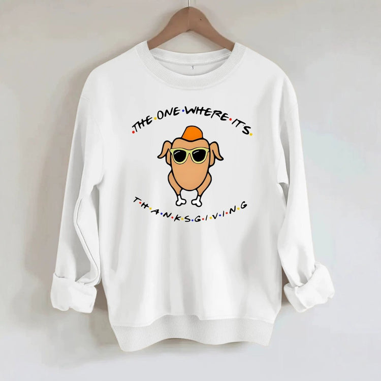 Printed loose base long sleeved fleece sweatshirt - Premium Fitness & Activewear