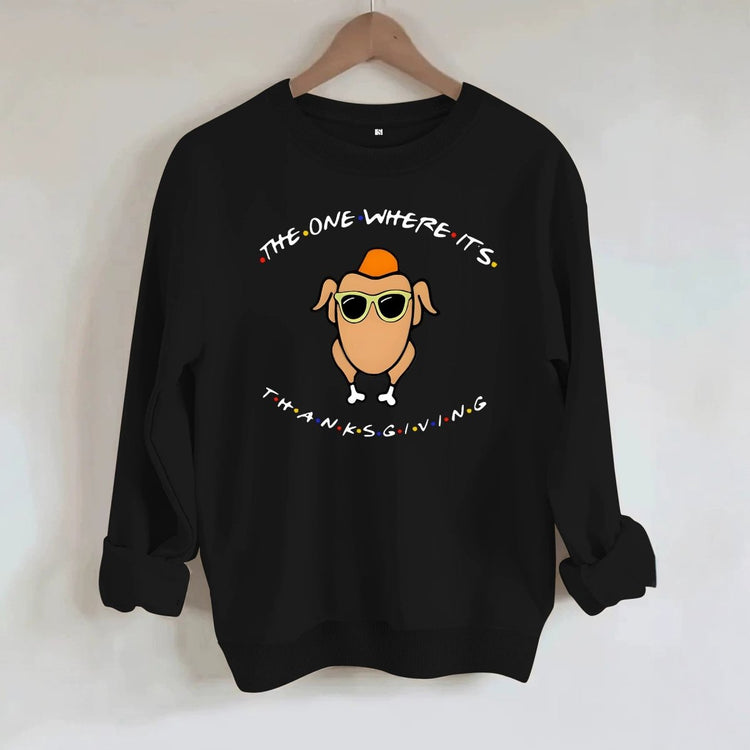 Printed loose base long sleeved fleece sweatshirt - Premium Fitness & Activewear