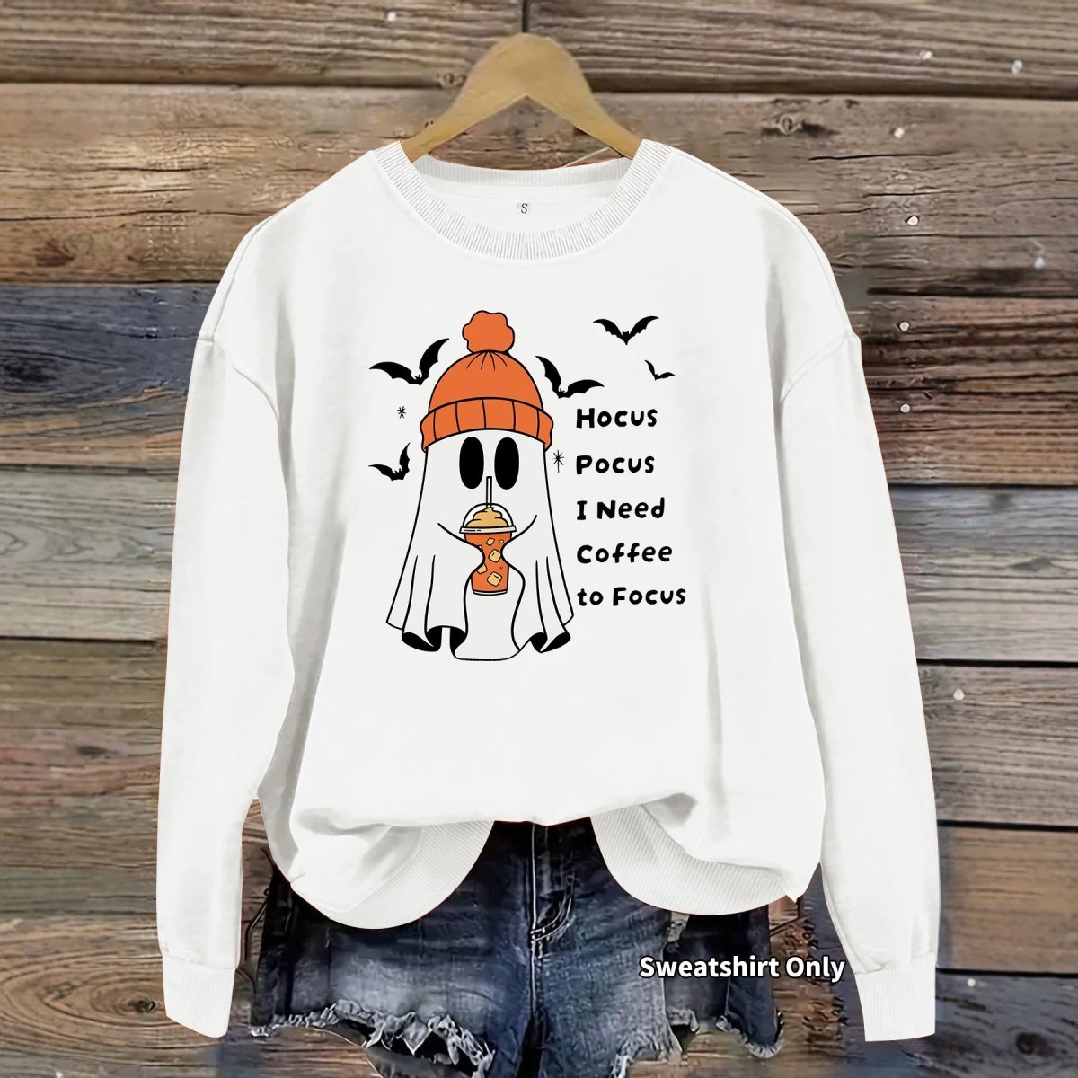 Printed round neck fleece hoodie - Premium Fitness & Activewear