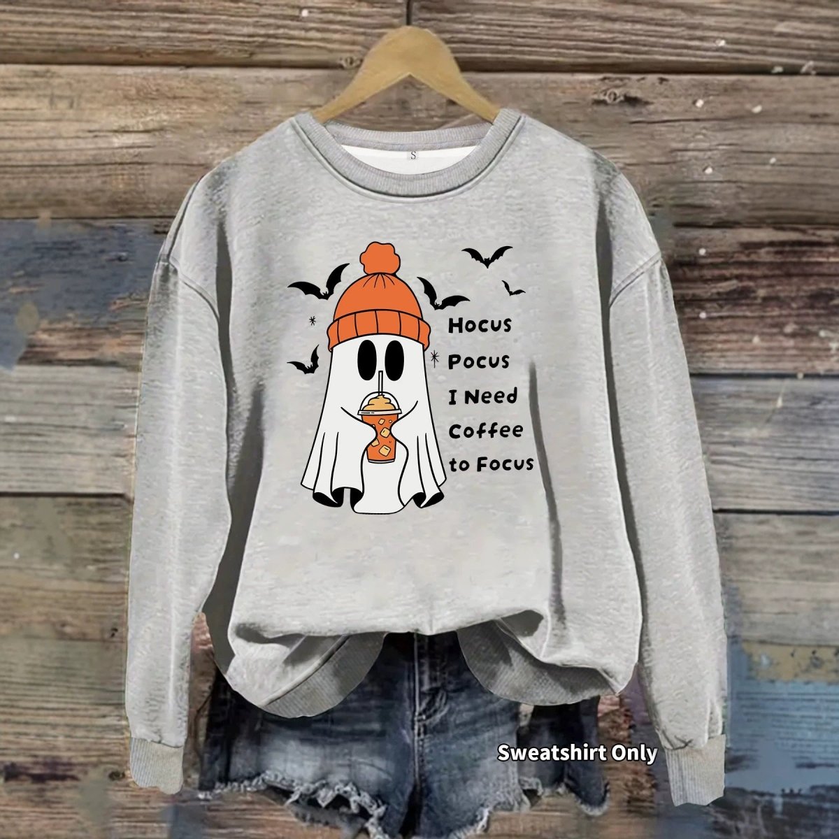 Printed round neck fleece hoodie - Premium Fitness & Activewear