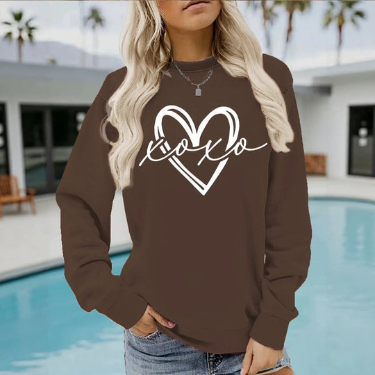 Printed round neck fleece hoodie - Premium Fitness &amp; Activewear for Men &amp; Women|UK