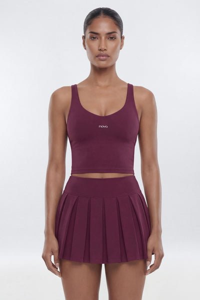 ProStretch™ V Neck Sports Tank - Merlot