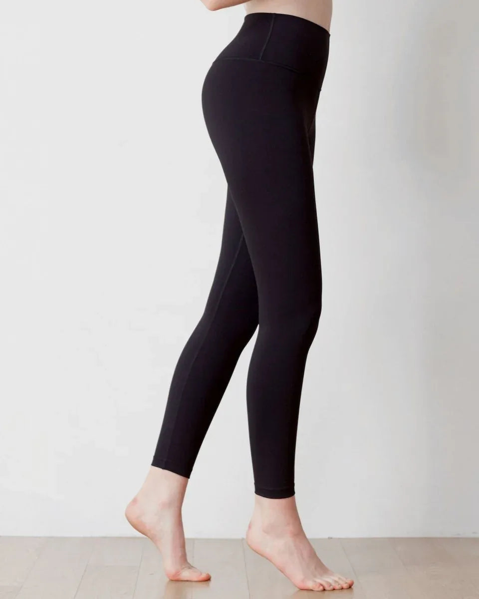 Quick Dry Athletic Leggings with 4-Way Stretch - Essential Ventiflo™ 26" High Waist Leggings - Allen-Fitness