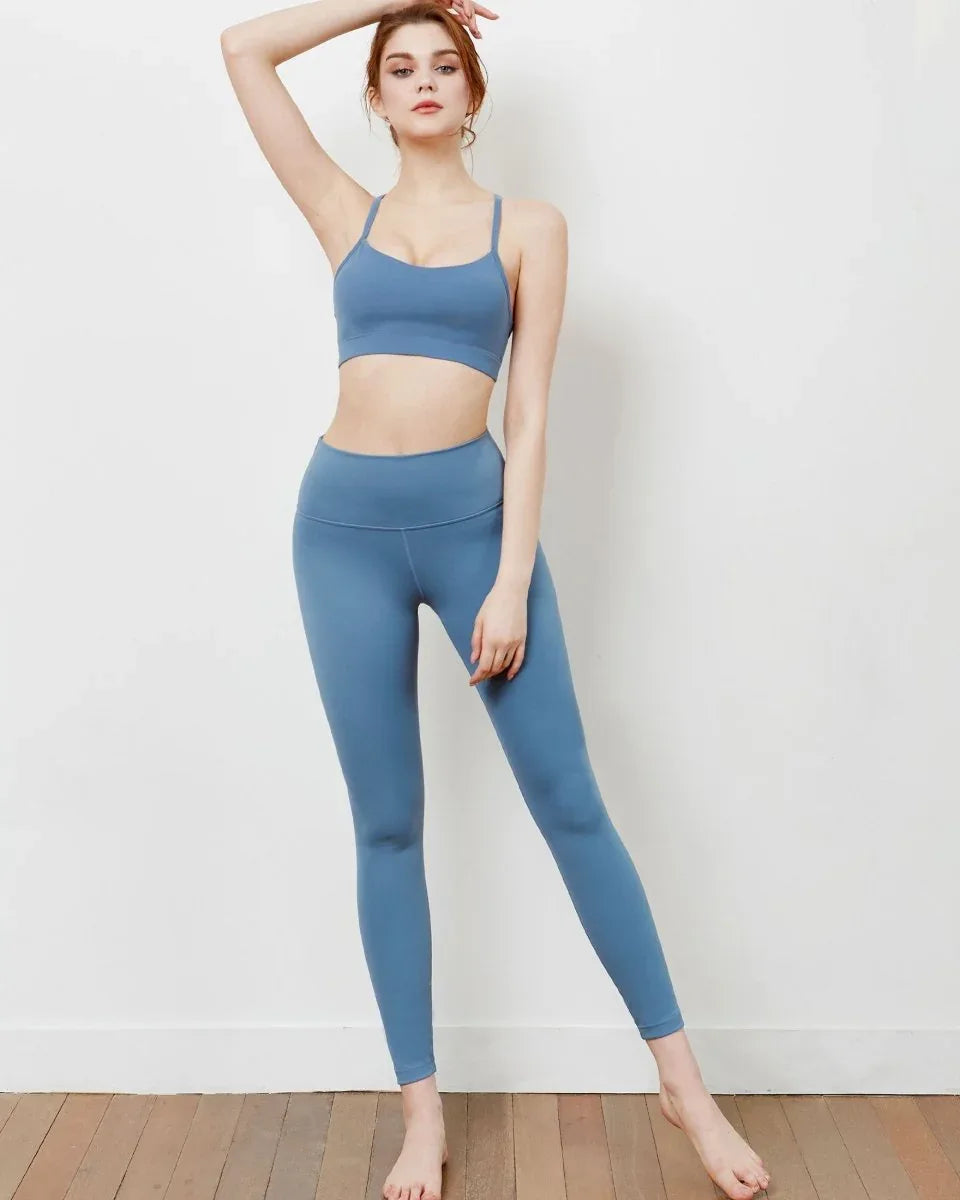 Quick Dry Athletic Leggings with 4-Way Stretch - Essential Ventiflo™ 26" High Waist Leggings - Allen-Fitness