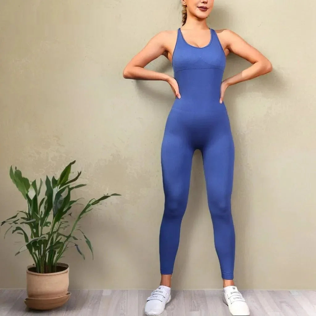 Quick Drying Exercise Jumpsuit for Women - Slimming Fit, Multiple Colors, S to L Sizes Available - Allen-Fitness