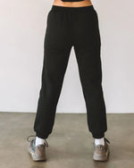 Rebody French Terry Sweatpants for Women - 7/8 Inseam, Baggy Fit, Pockets, Drawstring - Allen-Fitness