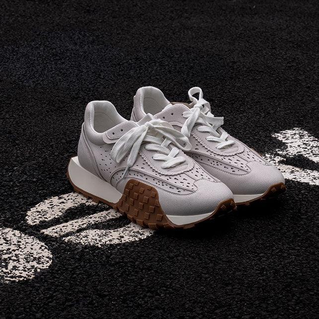 Retro Niche Thick-Soled Jogging Casual Sneakers with Breathable Comfort &amp; Color-Blocking Style - Allen-Fitness