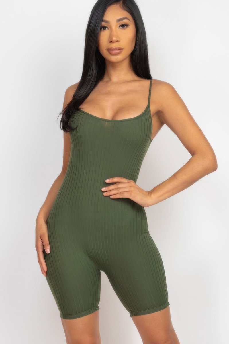 Ribbed Bodycon Romper For Women - Premium Fitness & Activewear for Men & Women|UK
