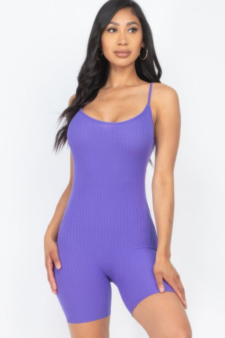 Ribbed Bodycon Romper For Women - Premium Fitness & Activewear for Men & Women|UK