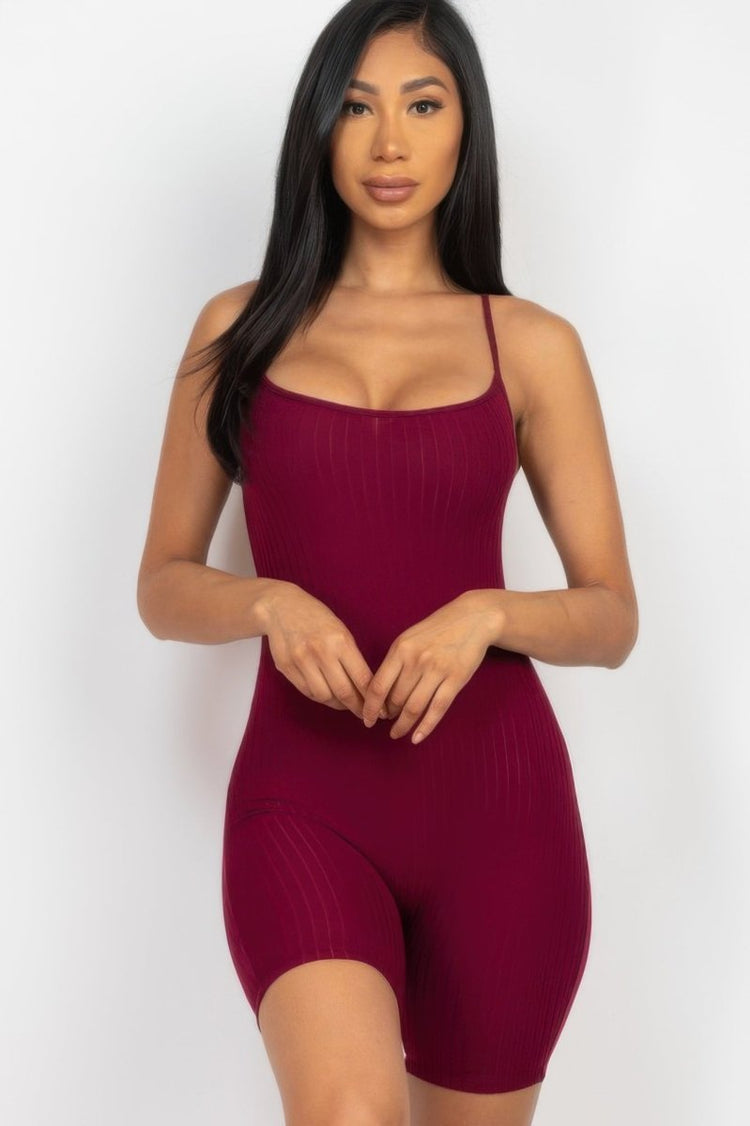 Ribbed Bodycon Romper For Women - Premium Fitness & Activewear for Men & Women|UK