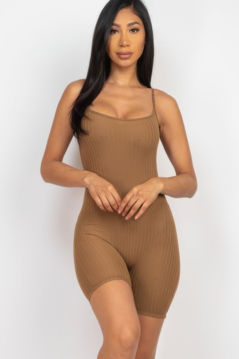 Ribbed Bodycon Romper For Women - Premium Fitness & Activewear for Men & Women|UK