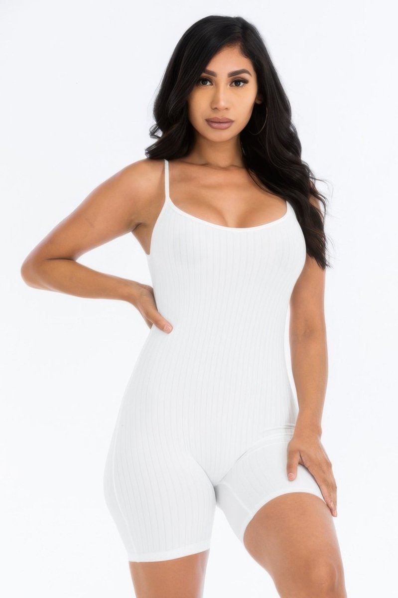 Ribbed Bodycon Romper For Women - Premium Fitness & Activewear for Men & Women|UK