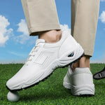 Men's Rubber Golf Shoes - Custom Microfiber, Breathable Outdoor Footwear, Sizes 40-47 - Allen-Fitness