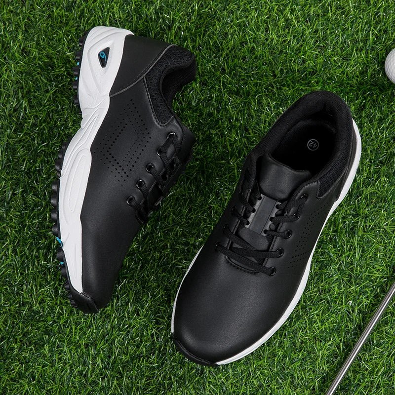 Rubber Spikes Golf Shoes Custom Microfiber Outdoor Breathable Golf Shoes for Men - Allen - Fitness