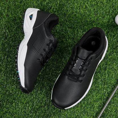 Rubber Spikes Golf Shoes Custom Microfiber Outdoor Breathable Golf Shoes for Men - Allen - Fitness