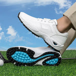 Men's Rubber Golf Shoes - Custom Microfiber, Breathable Outdoor Footwear, Sizes 40-47 - Allen-Fitness