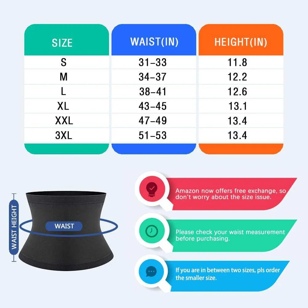 Sauna Waist Trimmer Belt for Men - Allen - Fitness
