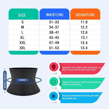 Sauna Waist Trimmer Belt for Men - Allen - Fitness