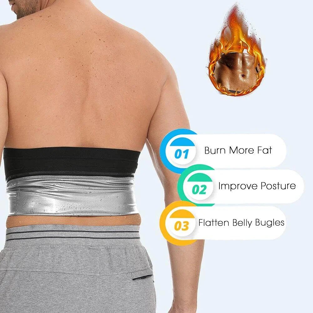 Sauna Waist Trimmer Belt for Men - Allen - Fitness