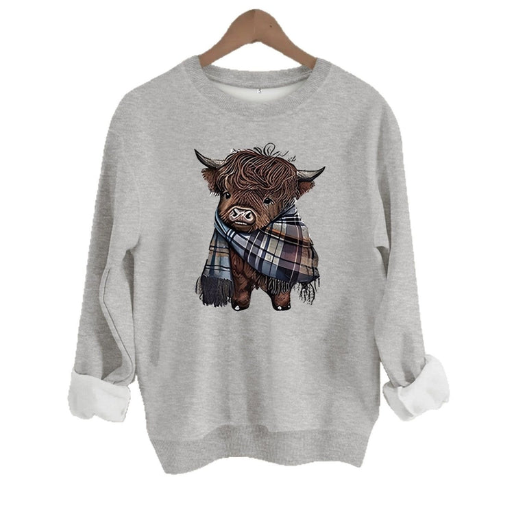 Scarf cow print hoodie - Premium Fitness & Activewear