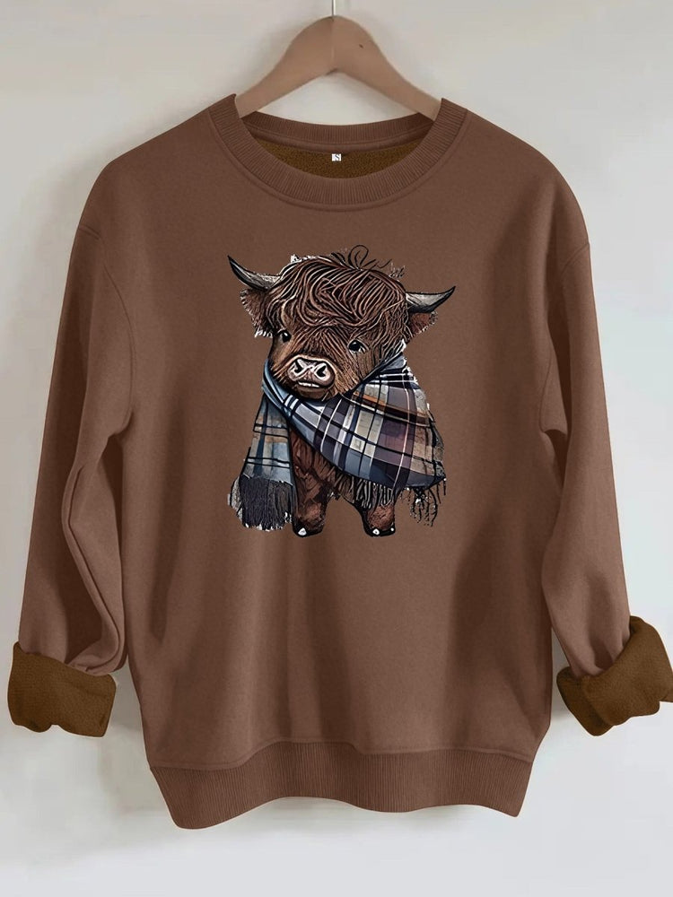 Scarf cow print hoodie - Premium Fitness & Activewear