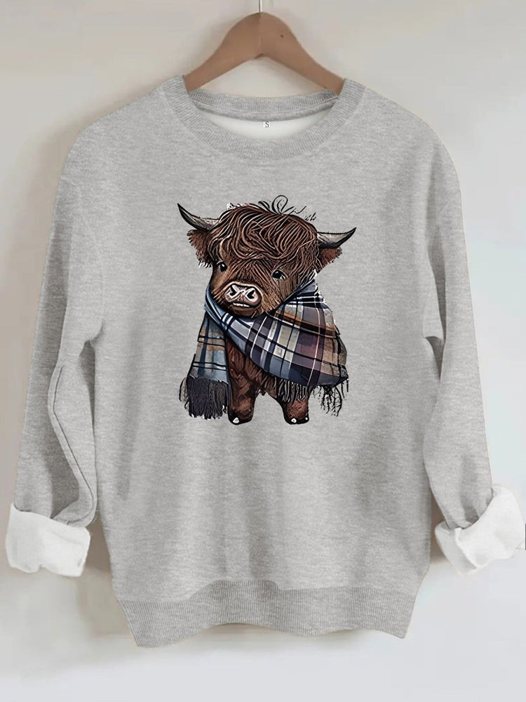 Scarf cow print hoodie - Premium Fitness & Activewear