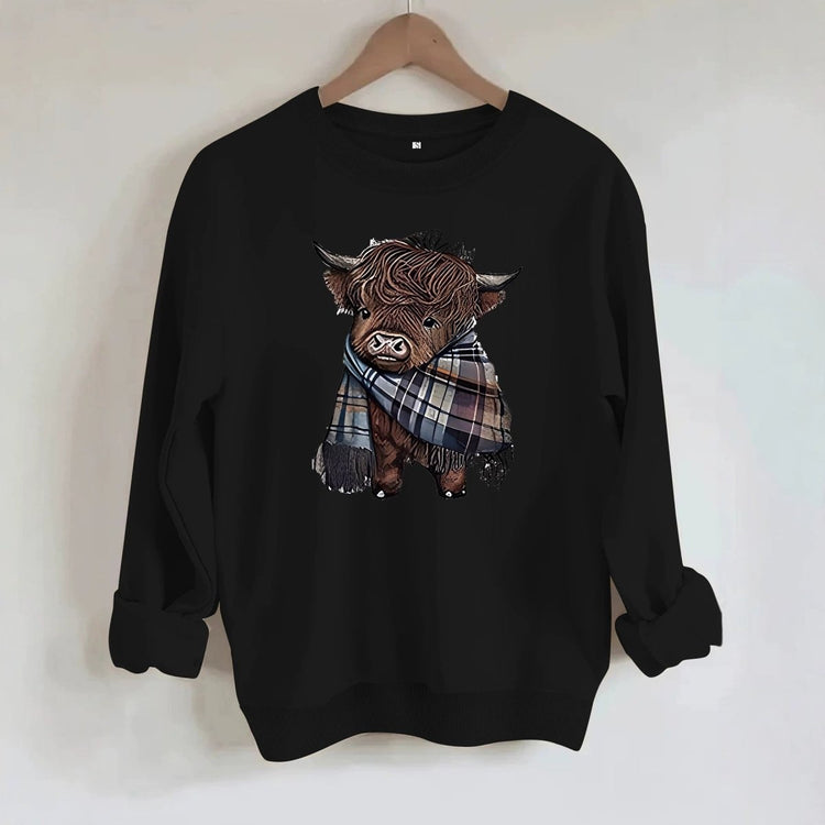 Scarf cow print hoodie - Premium Fitness & Activewear