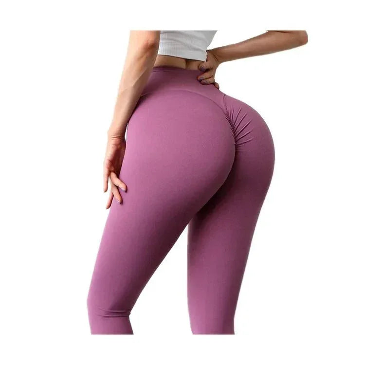 High Waist Gym Leggings with Scrunch Butt Lift | Tummy Control Yoga Pant - Allen-Fitness
