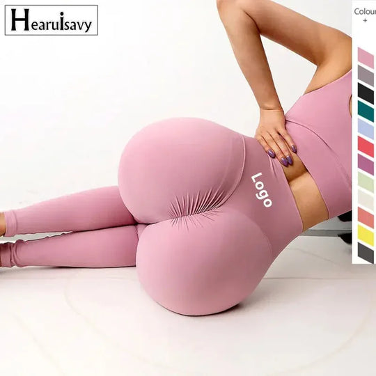 High Waist Gym Leggings with Scrunch Butt Lift | Tummy Control Yoga Pant - Allen-Fitness