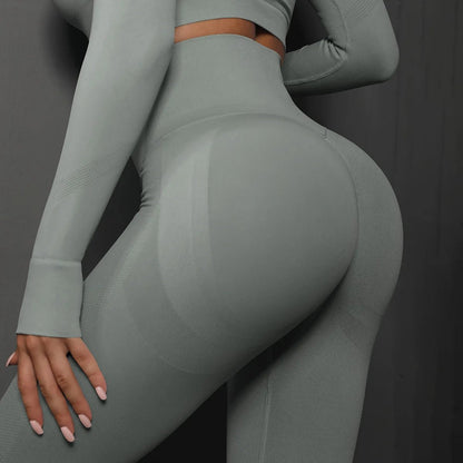 Seamless Fitness Wear Gym Leggings Women Tights Sports Clothing Yoga Pants - Allen - Fitness
