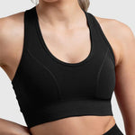 Seamless Sports Bra Set with Peach Hip Trousers – Super Stretch Long Sleeve Yoga Outfit S, M, L - Allen-Fitness