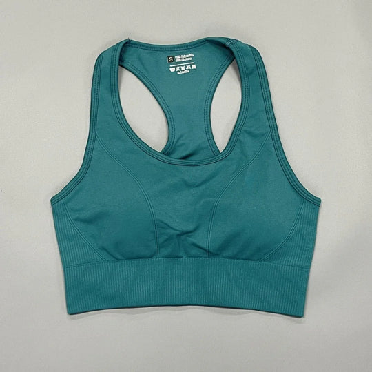 Seamless Sports Bra Set with Peach Hip Trousers – Super Stretch Long Sleeve Yoga Outfit S, M, L - Allen-Fitness