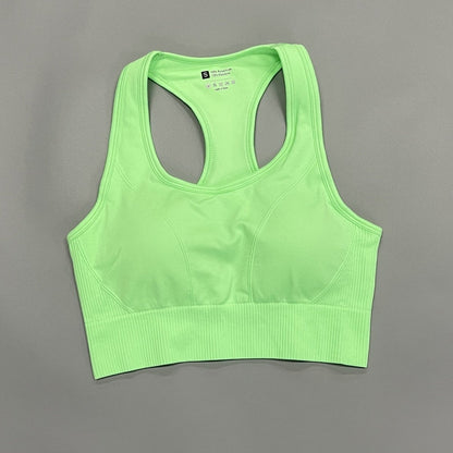Seamless Sports Bra Set with Peach Hip Trousers – Super Stretch Long Sleeve Yoga Outfit S, M, L - Allen - Fitness