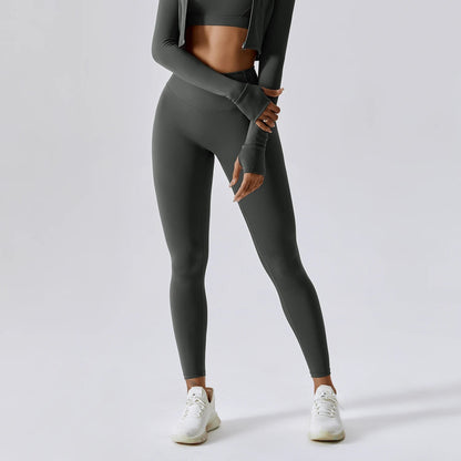 Selling Logo 3 Color Gym Fitness Seamless Yoga Shorts Sportswear 2 Piece set Women Gym Fitness Sets Two Women's Yoga Set - Allen - Fitness